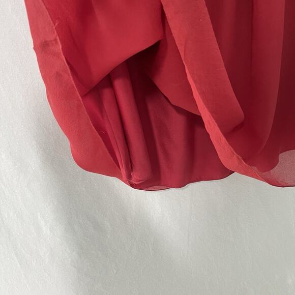 Studio M Women's Maternity Shift Dress Size M 100% Silk Maroon Lined Relaxed - Picture 3 of 10